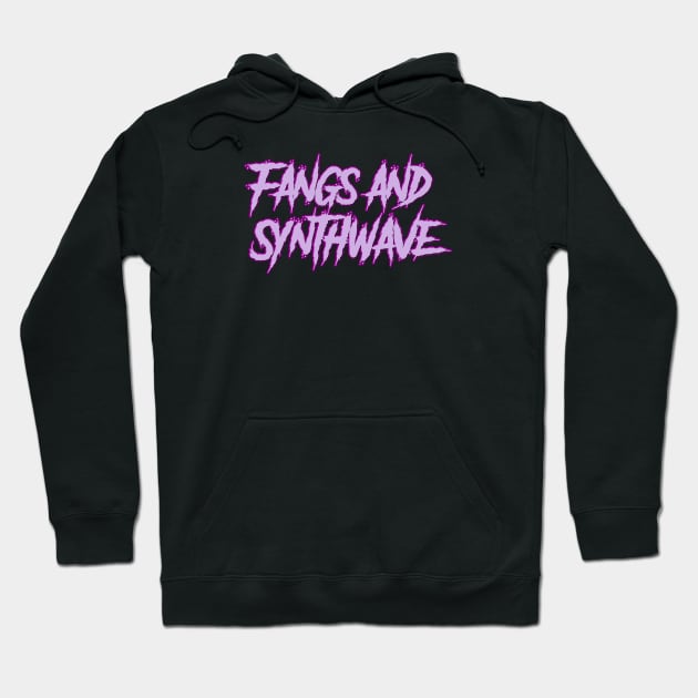 Fangs and Synth Big Violet Logo Hoodie by Electrish